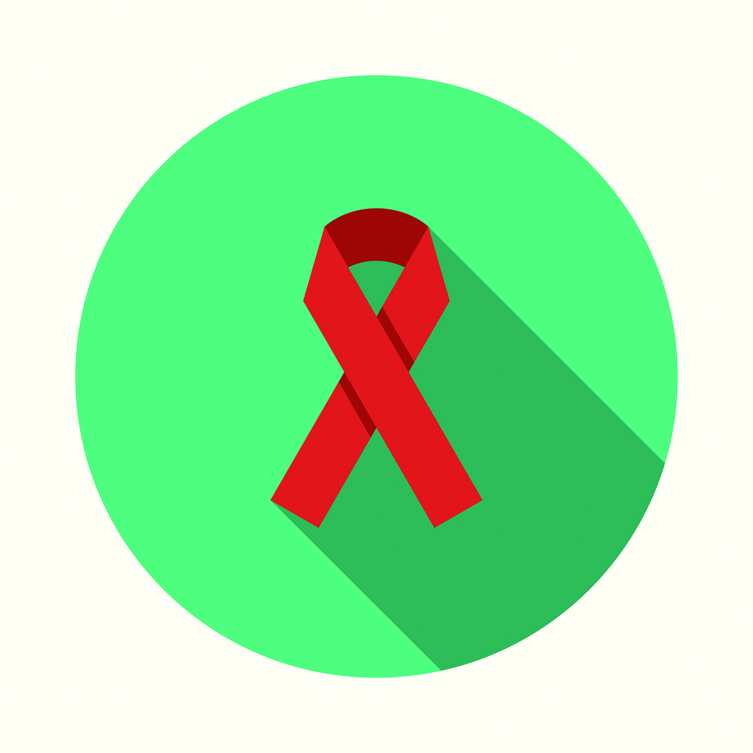 Graphic of a red ribbon